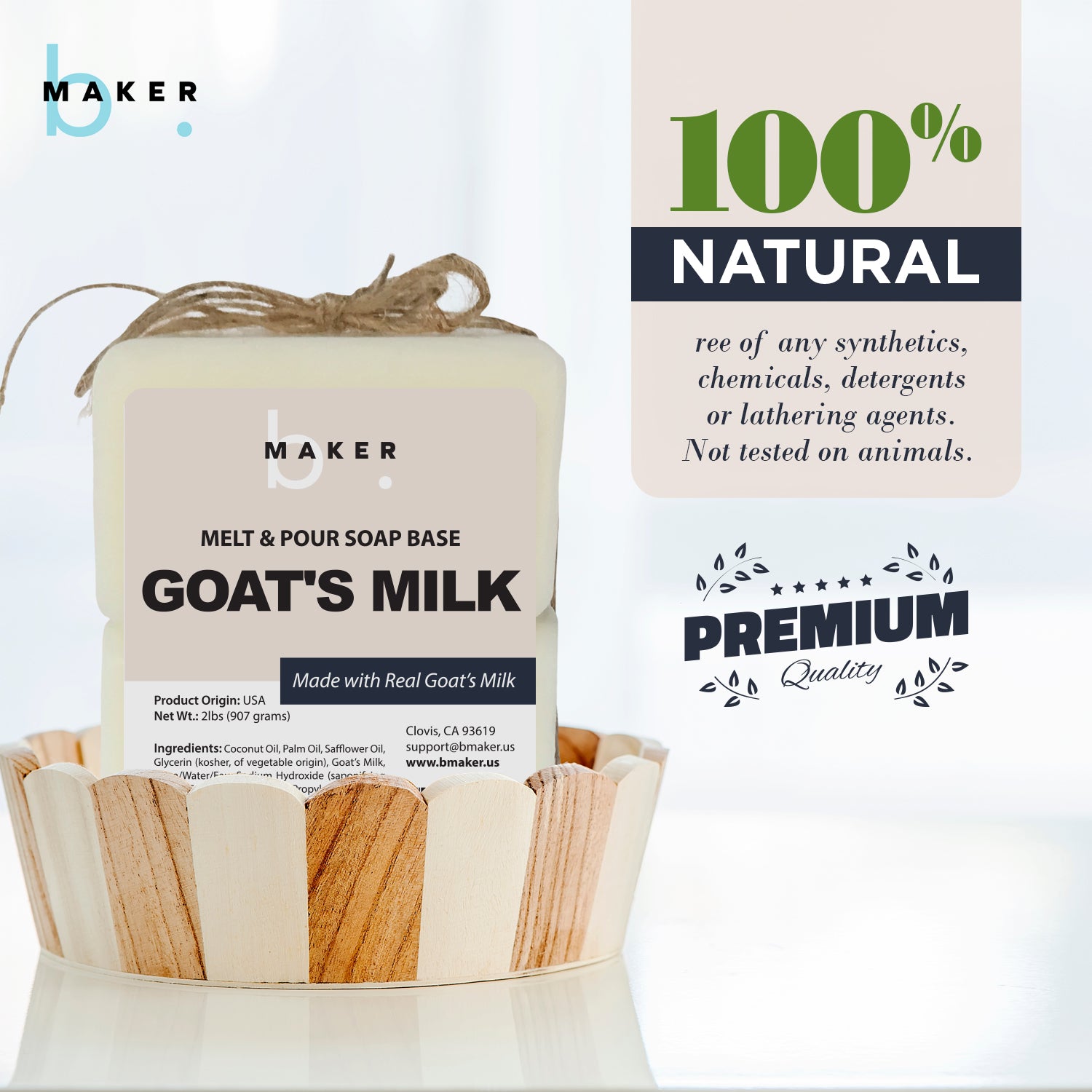 Vedanum Goat Milk Ultra Premium Melt and Pour Soap Base for Soap