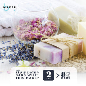 bMAKER All-Natural Shea Butter Melt and Pour Soap Base (2lb Blocks