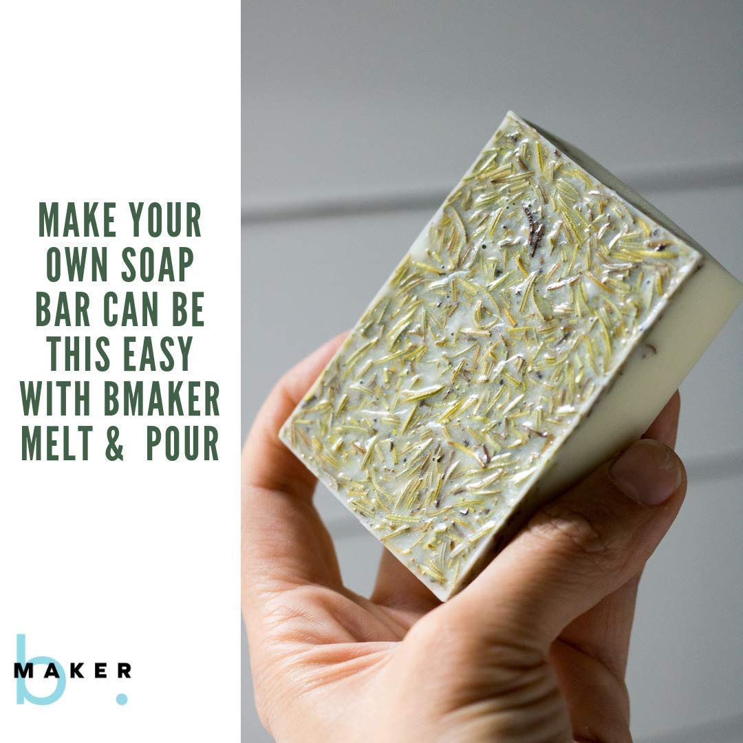 bMAKER All-Natural Shea Butter Melt and Pour Soap Base (2lb Blocks) - 